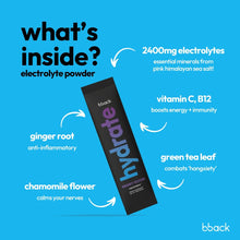 Load image into Gallery viewer, bback hydrate berry recovery boost (4 boxes) + 1 free bback box
